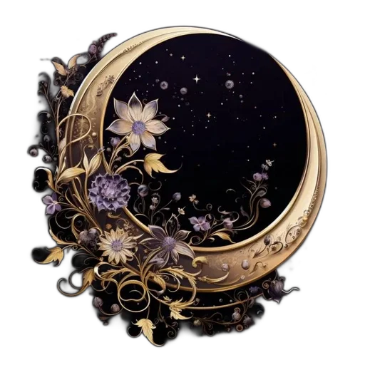 jewelry, crown, flower, staff, fantasy art, photorealistic, concept art, 3d render transparent PNG cut-out