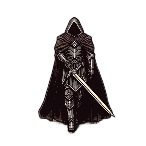 sword, jacket, staff, mask, fantasy art, concept art, comic book art, pixel art transparent PNG cut-out