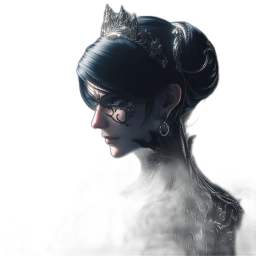 crown, mask, face, jewelry, concept art, fantasy art, photorealistic, 3d render transparent PNG cut-out