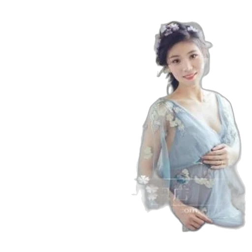 dress, photorealistic, 3d render, oil painting, concept art, outer space, pastel, blue transparent PNG cut-out