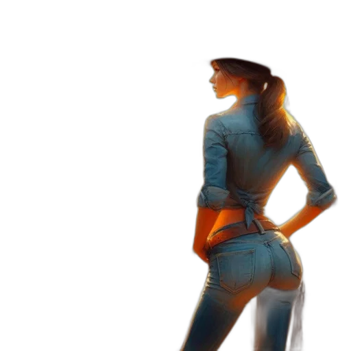 jacket, concept art, 3d render, photorealistic, cyberpunk, neon lights, blue, woman transparent PNG cut-out