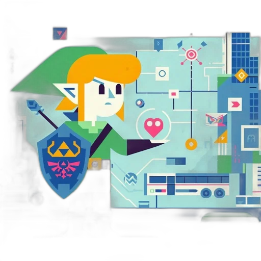concept art, pixel art, animated, figure, resembling, link, legend, zelda transparent PNG cut-out