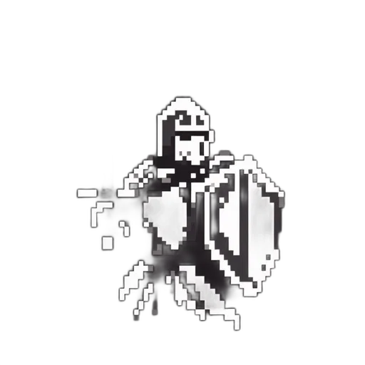 robot, sword, creature, weapon, pixel art, concept art, comic book art, cyberpunk transparent PNG cut-out