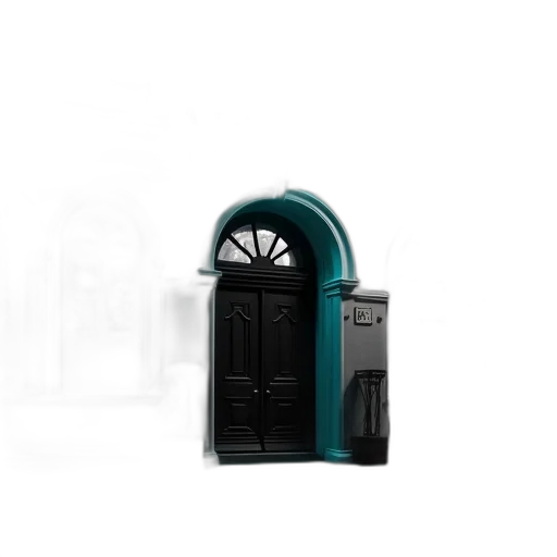 furniture, dress, building, robot, 3d render, photorealistic, concept art, blue transparent PNG cut-out