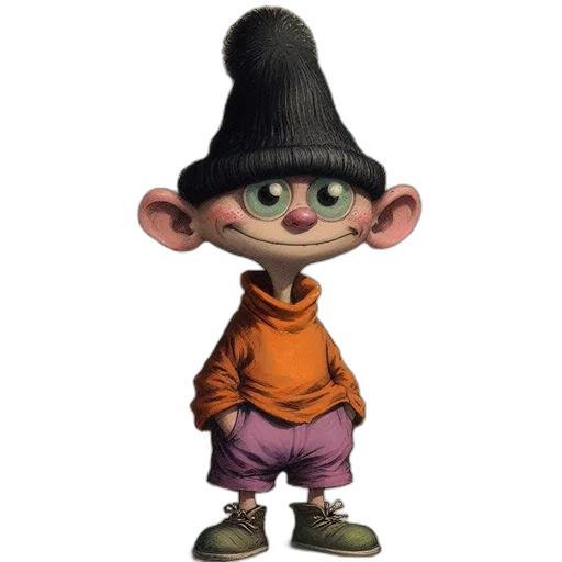 hat, staff, face, jacket, 3d render, concept art, photorealistic, cartoon transparent PNG cut-out