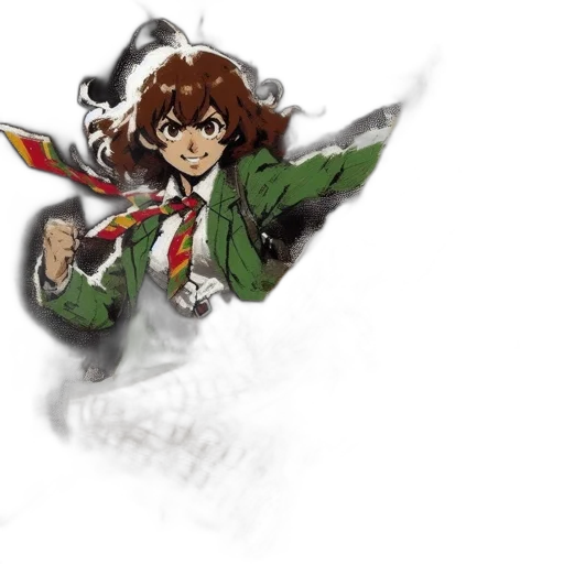 jacket, weapon, creature, staff, concept art, pixel art, anime, watercolor transparent PNG cut-out
