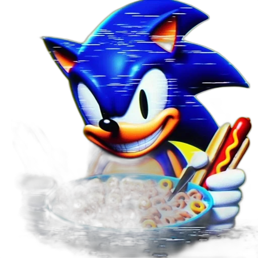 food, animal, creature, pixel art, 3d render, concept art, vaporwave, blue transparent PNG cut-out
