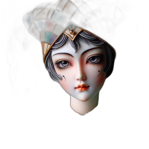 mask, crown, hat, jewelry, 3d render, fantasy art, photorealistic, concept art transparent PNG cut-out