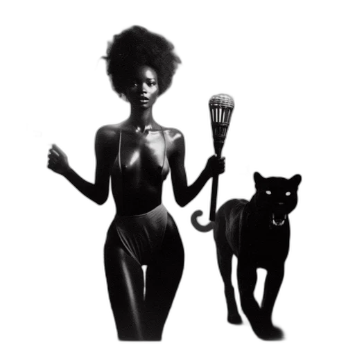 staff, creature, animal, concept art, fantasy art, pixel art, comic book art, monochrome transparent PNG cut-out