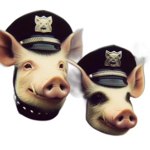 mask, animal, 3d render, concept art, photorealistic, two, pigs, dressed transparent PNG cut-out