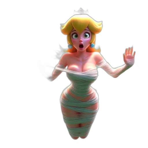 dress, 3d render, concept art, pixel art, fantasy art, princess, character, strapless transparent PNG cut-out