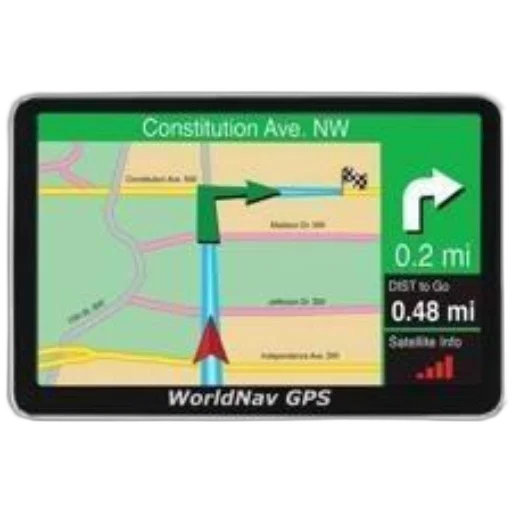 gps, device, screen, displaying, directions, constitution, ave, route transparent PNG cut-out