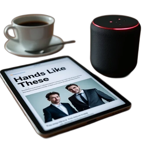 tablet, displaying, news, article, headline, hands, like, these transparent PNG cut-out