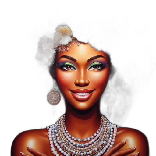 jewelry, crown, photorealistic, fantasy art, concept art, cartoon, earth tones, portrait transparent PNG cut-out