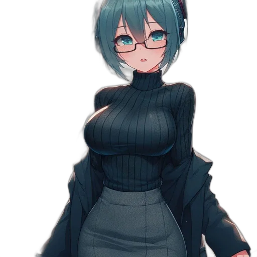 dress, robot, staff, jacket, anime, pixel art, concept art, fantasy art transparent PNG cut-out