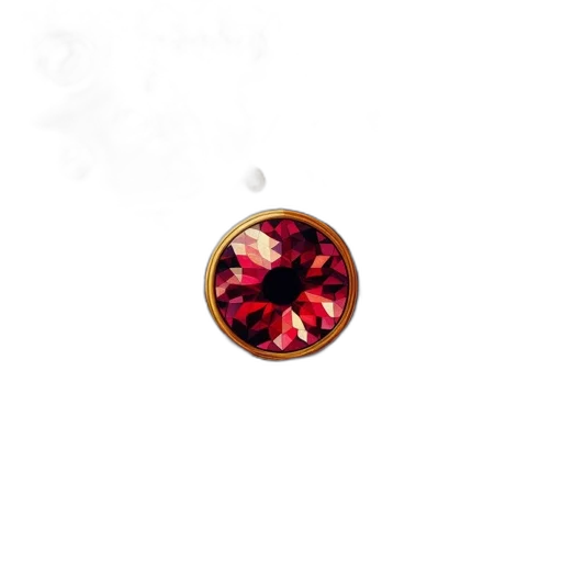 jewelry, crown, flower, red, golden, star, gemstone, center transparent PNG cut-out