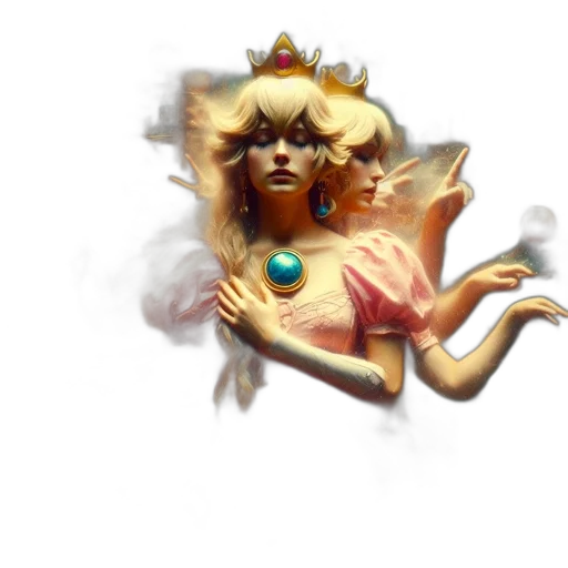 crown, jewelry, staff, mask, concept art, fantasy art, 3d render, pixel art transparent PNG cut-out