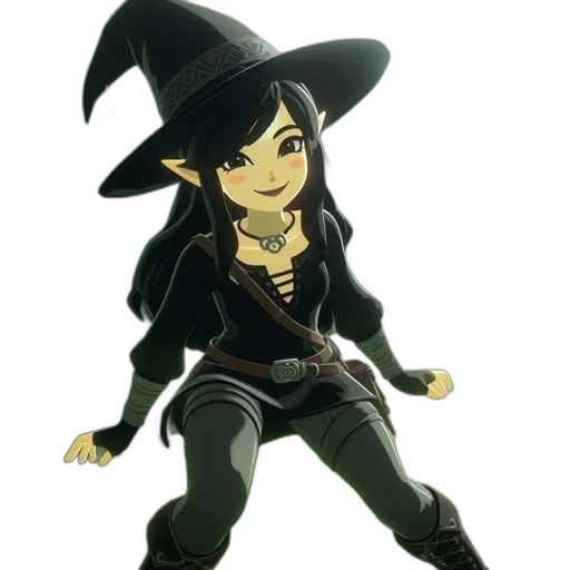 staff, hat, weapon, concept art, fantasy art, pixel art, cartoon, dark transparent PNG cut-out