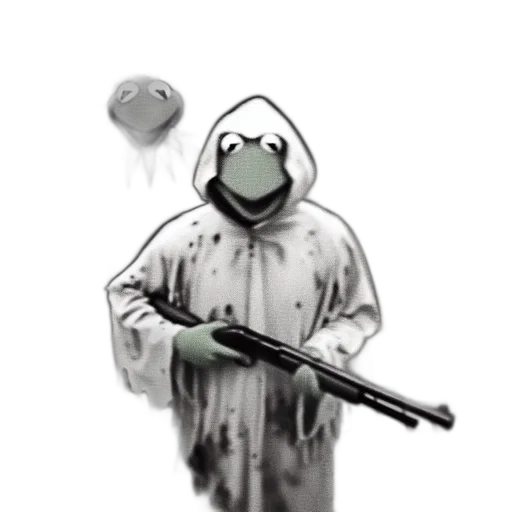 mask, weapon, jacket, staff, concept art, pixel art, comic book art, cartoon transparent PNG cut-out