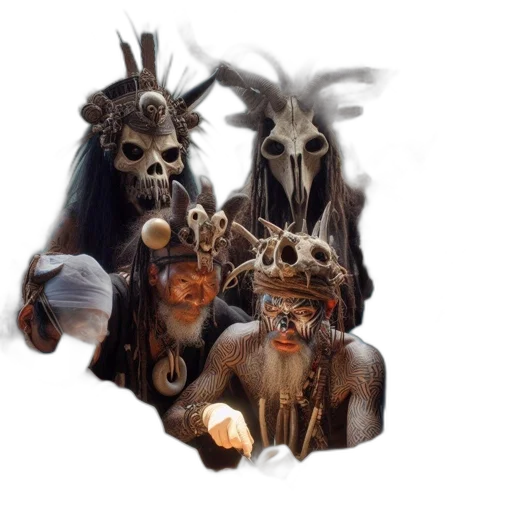 mask, crown, jewelry, creature, concept art, fantasy art, 3d render, photorealistic transparent PNG cut-out