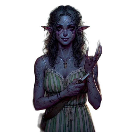 staff, dress, creature, face, fantasy art, concept art, pixel art, watercolor transparent PNG cut-out