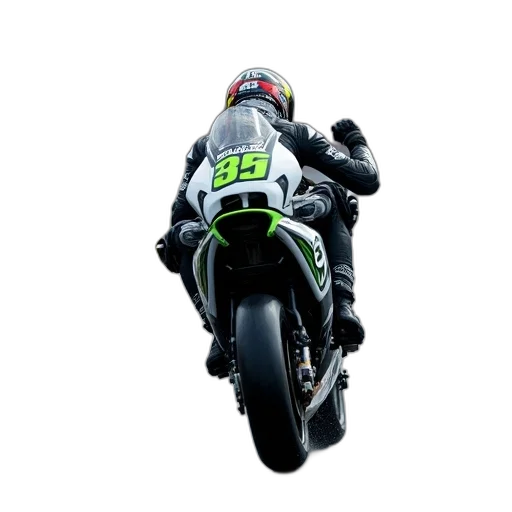 photorealistic, professional, motorcycle, race, taking, place, wet, track transparent PNG cut-out