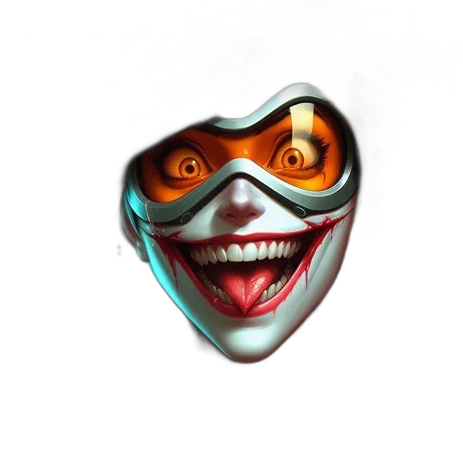 mask, face, concept art, 3d render, photorealistic, fantasy art, individual, exhibits transparent PNG cut-out