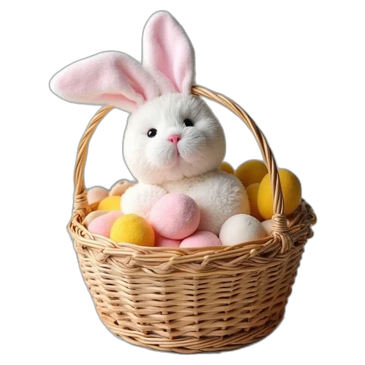 food, animal, photorealistic, 3d render, best, easter, basket, gifts transparent PNG cut-out
