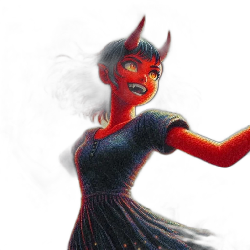 dress, mask, concept art, fantasy art, 3d render, comic book art, fire, neon lights transparent PNG cut-out