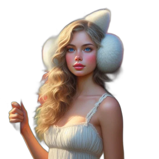 hat, dress, crown, staff, fantasy art, photorealistic, concept art, pixel art transparent PNG cut-out