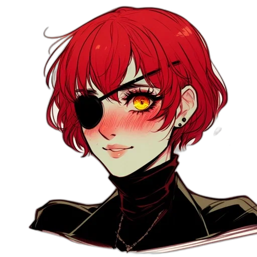 staff, mask, face, anime, pixel art, cartoon, concept art, red transparent PNG cut-out