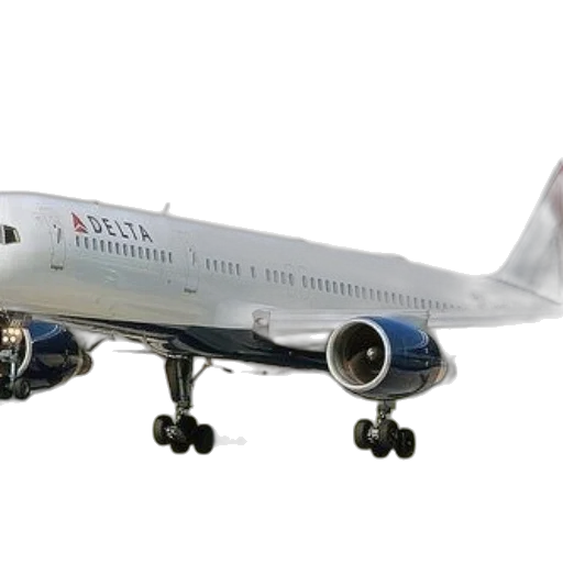 delta, airplane, landing, runway, word, ils, visible, ground transparent PNG cut-out