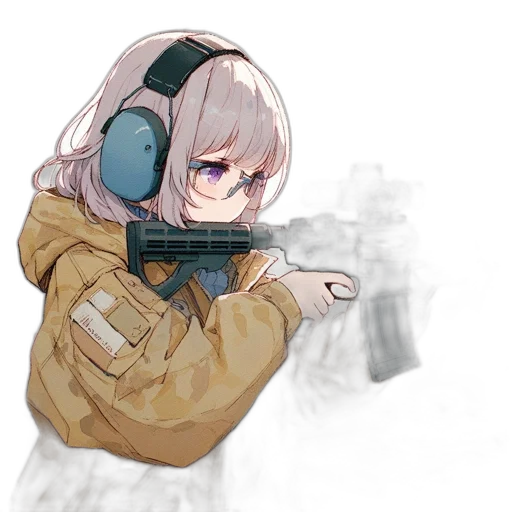 weapon, jacket, robot, mask, anime, concept art, cyberpunk, pixel art transparent PNG cut-out