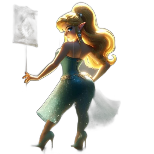 dress, staff, concept art, fantasy art, watercolor, pixel art, golden, dark transparent PNG cut-out