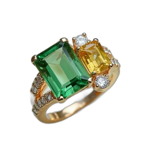 jewelry, crown, green, ring transparent PNG cut-out