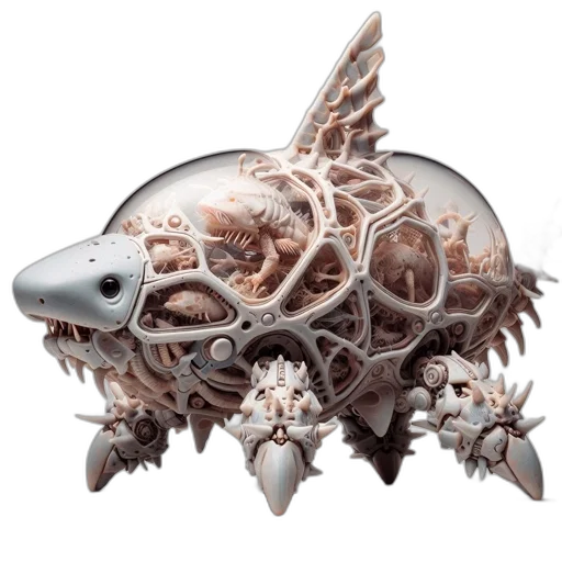 jewelry, creature, animal, crown, concept art, 3d render, fantasy art, photorealistic transparent PNG cut-out