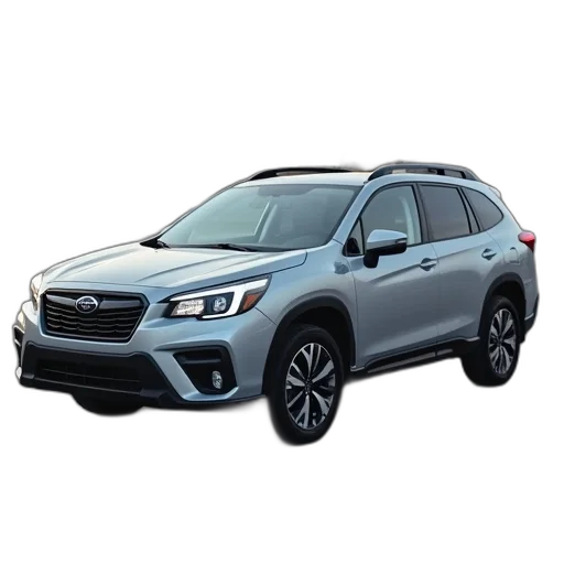 car, silver, subarunt, parked transparent PNG cut-out