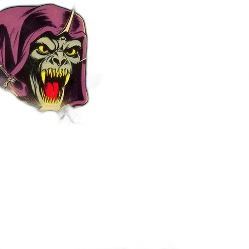 mask, creature, face, animal, concept art, 3d render, comic book art, photorealistic transparent PNG cut-out