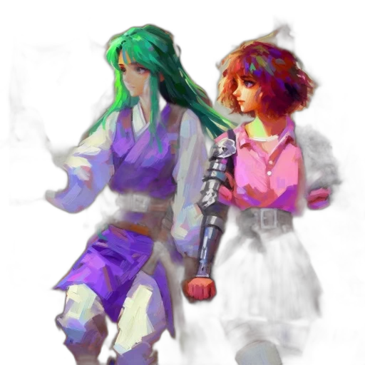 concept art, fantasy art, pixel art, vaporwave, outer space, neon lights, pastel, colorful transparent PNG cut-out