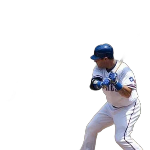 creature, animal, staff, baseball, player, white, uniform, blue transparent PNG cut-out