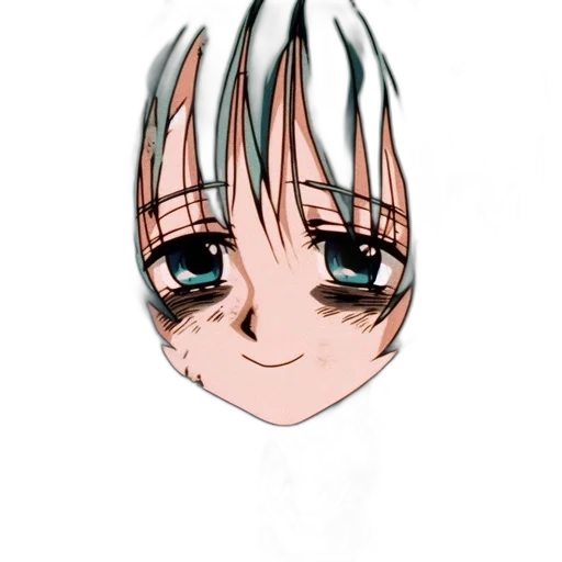 face, mask, hair, creature, anime, cartoon, photorealistic, 3d render transparent PNG cut-out
