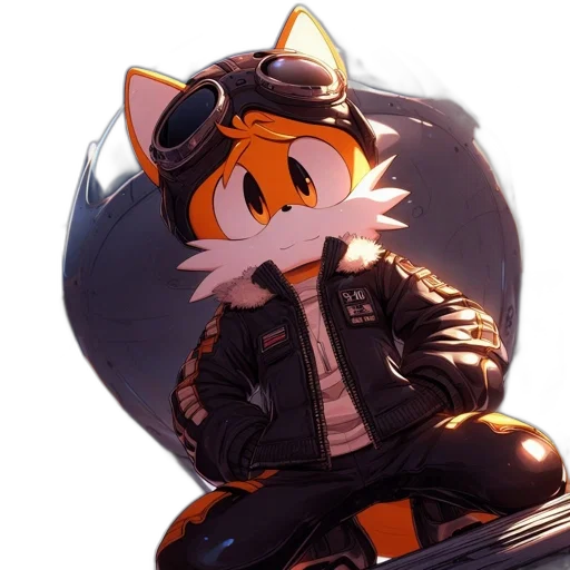 jacket, hat, staff, animal, pixel art, cartoon, cyberpunk, concept art transparent PNG cut-out