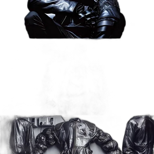 jacket, shoes, furniture, mask, photorealistic, concept art, 3d render, comic book art transparent PNG cut-out