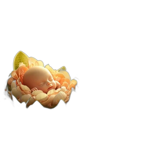 crown, food, flower, creature, 3d render, concept art, pixel art, photorealistic transparent PNG cut-out