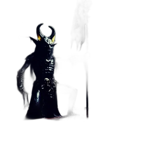 creature, dragon, mask, staff, concept art, 3d render, fantasy art, pixel art transparent PNG cut-out