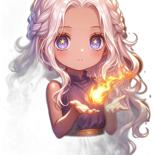 dragon, staff, hair, face, fantasy art, anime, pixel art, concept art transparent PNG cut-out