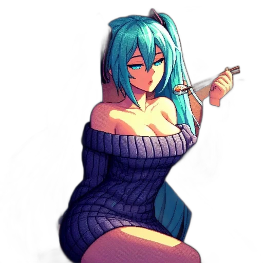 dress, robot, staff, jacket, pixel art, anime, concept art, fantasy art transparent PNG cut-out