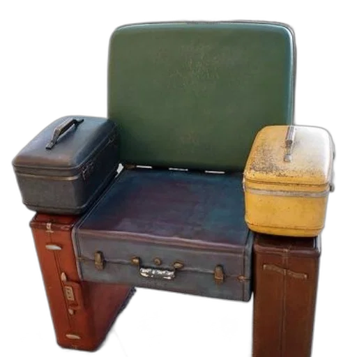 furniture, crown, earth tones, green, creative, chair, made, vintage transparent PNG cut-out
