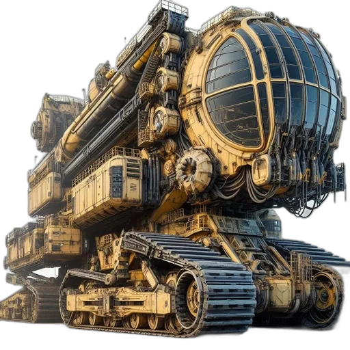 robot, weapon, car, building, 3d render, concept art, photorealistic, cyberpunk transparent PNG cut-out