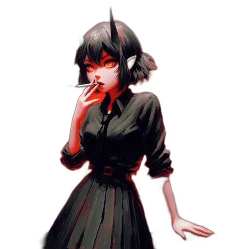 dress, jacket, staff, face, concept art, pixel art, anime, comic book art transparent PNG cut-out